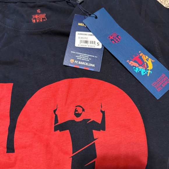 FC Barcelona Navy Messi T-Shirt Size Small - Picture 3 of 5